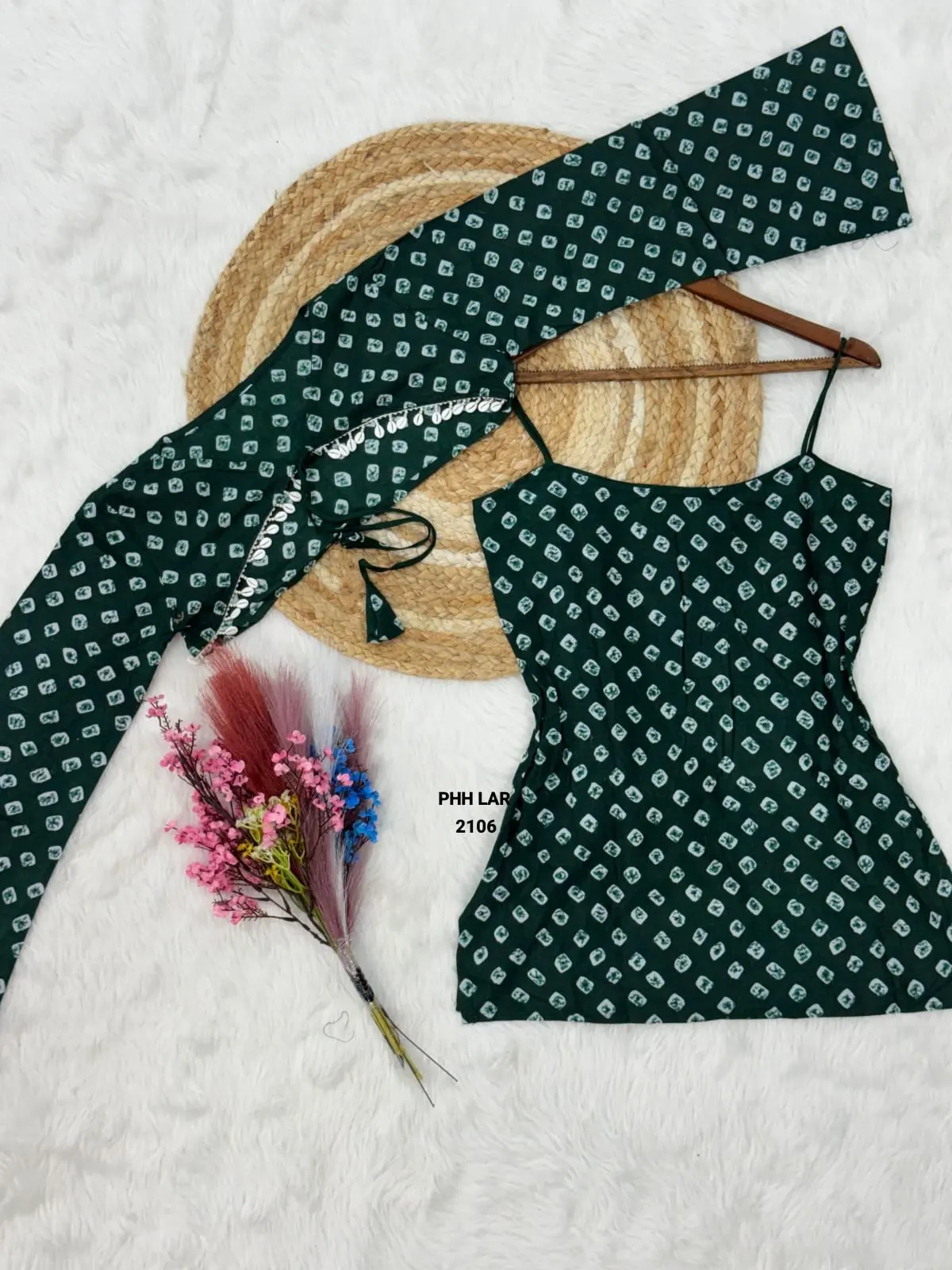 Heritage Pure Cotton Bandhej Print Sleeveless Kurti